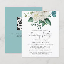 Boda de código QR de florals blancas presupuesto F