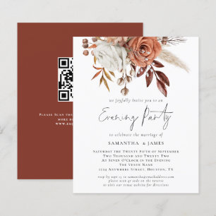 Lámina Boda de código QR de florals de presupuesto Fiesta
