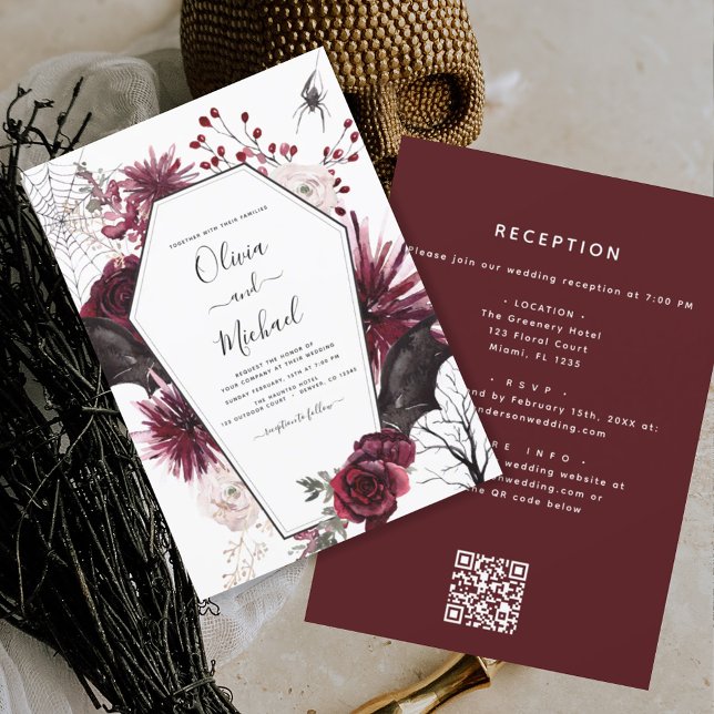Lámina Boda de código QR de Halloween de presupuesto (Subido por el creador)