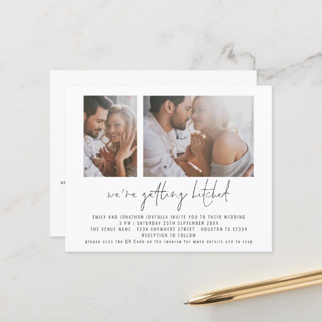 Lámina Boda de código QR de presupuesto 2 (Anverso/Reverso In Situ)