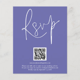 Lámina Boda de código QR de presupuesto  RSVP azul