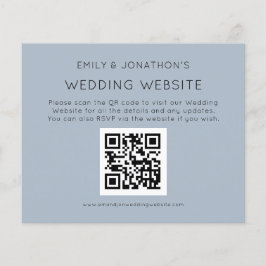Lámina Boda de código QR de presupuesto Sitio web Blue En
