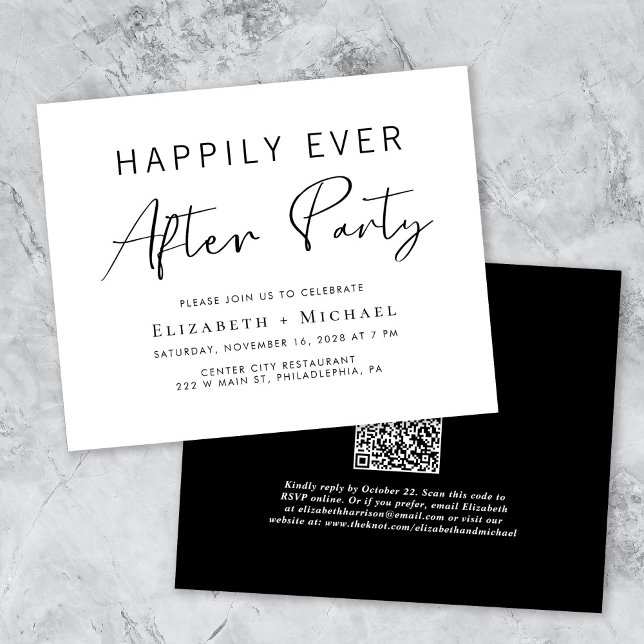Lámina Boda de código QR de presupuesto tras invitación d (From private vows to a grand happily ever after party - celebrate with family and friends)