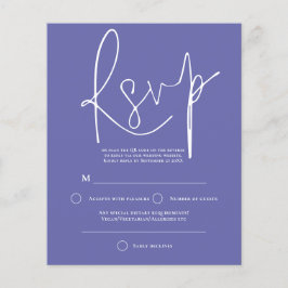 Lámina Boda de código QR de script de presupuesto RSVP az