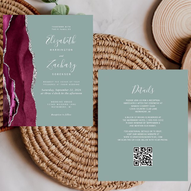 Lámina Boda de código QR del sabio del arbolado de plata  (Subido por el creador)