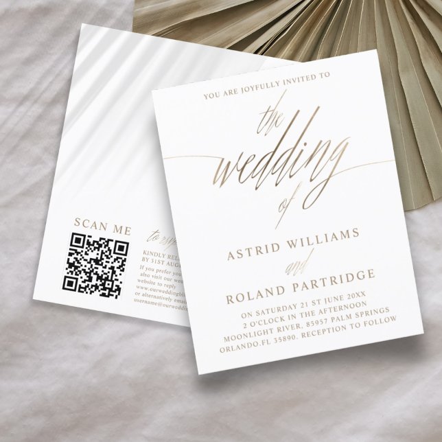Lámina Boda de código QR para caligrafía de oro de imitac (Subido por el creador)