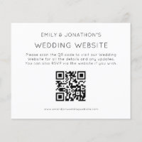 Boda de código QR simple de presupuesto incluye