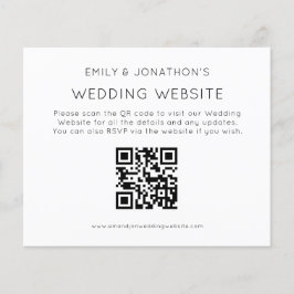 Lámina Boda de código QR simple de presupuesto incluye