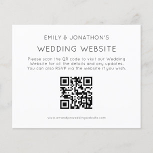 Lámina Boda de código QR simple de presupuesto incluye