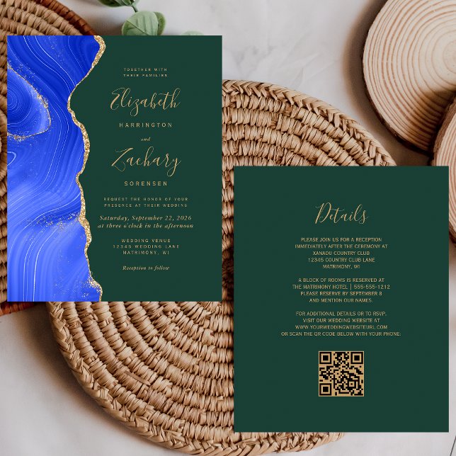 Lámina Boda de código QR verde de la agencia real de oro  (Subido por el creador)