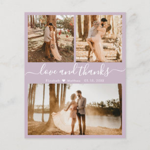 Lámina Boda de Collage de fotos de Budget Lilac 3 Gracias