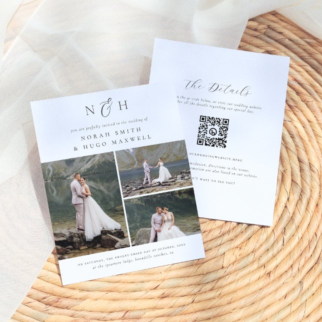 Lámina Boda de Collage de fotos de código QR 3de monogram (Subido por el creador)