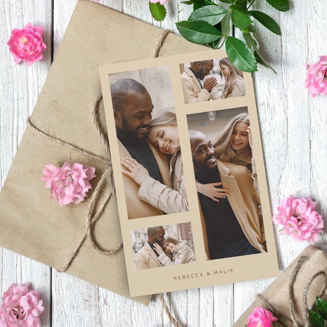 Lámina Boda de Collage Minimalista Presupuestario 4 Fotos (Subido por el creador)