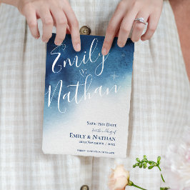 Lámina Boda de copo de nieve blanco azul y caprichoso