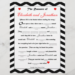 Lámina Boda de ducha de novia juego de libs - Chevron