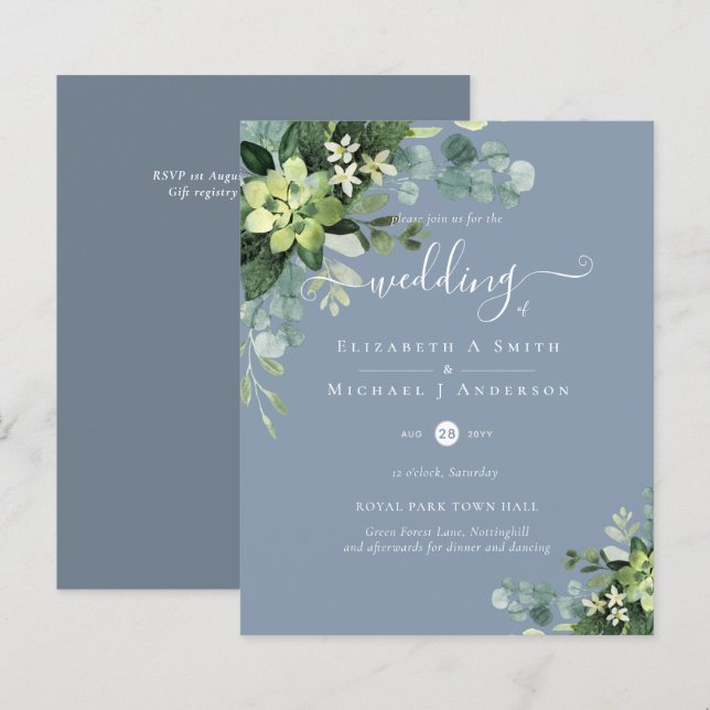 Lámina BODA de ecología de Eucalyptus BUDGET (Anverso / Reverso)