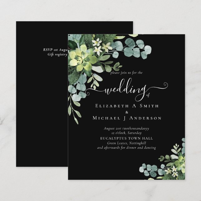 Lámina BODA de ecología de Eucalyptus BUDGET (Anverso / Reverso)