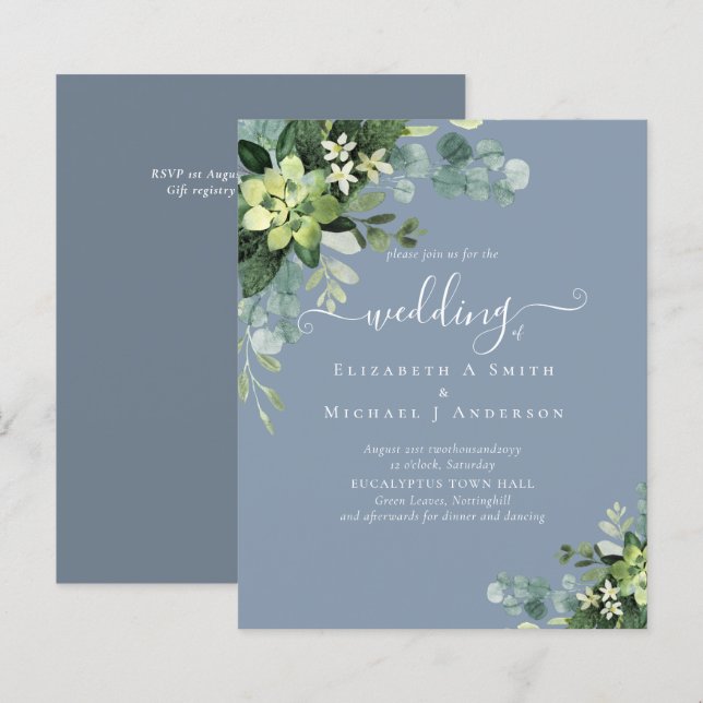Lámina BODA de ecología de Eucalyptus BUDGET (Anverso / Reverso)