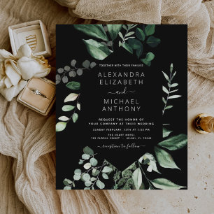 Lámina Boda de ecología del eucalipto verde esmeralda del