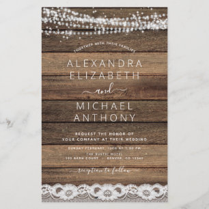 Lámina Boda de encaje de cadenas de granjas rusticas de p