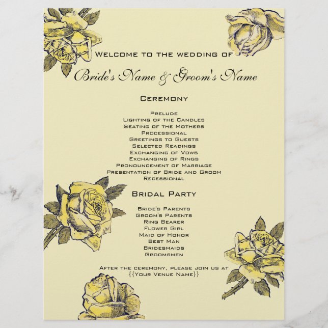 Lámina Boda de época, guirnalda Rosa de jardín de época a (Anverso)