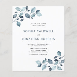 Lámina Boda de eucalipto azul y agitado