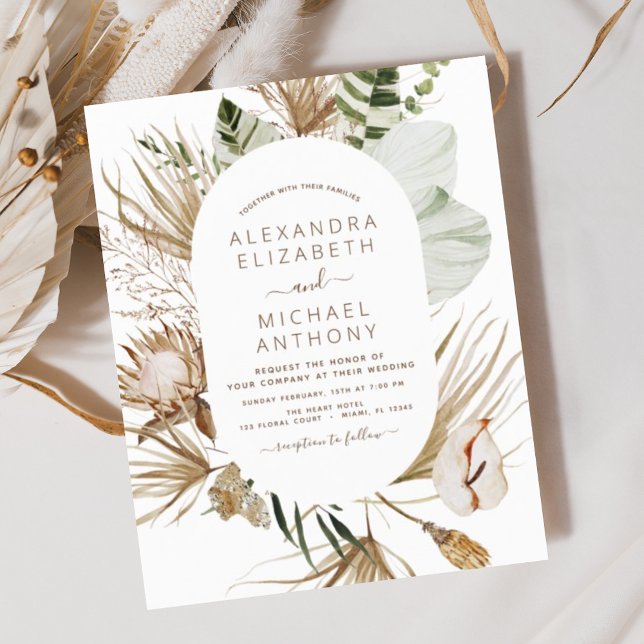 Lámina Boda de eucalipto bohemio de pampas de presupuesto (Subido por el creador)