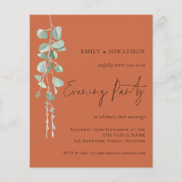 Lámina Boda de eucalipto presupuesto Fiesta Terracotta