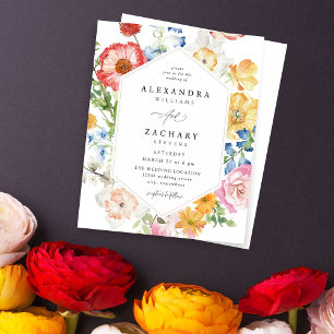 Lámina Boda de Floraciones multicolor de primavera de pre