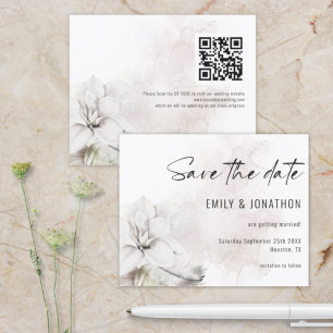 Lámina Boda de flores blancas presupuesto Código QR Guard