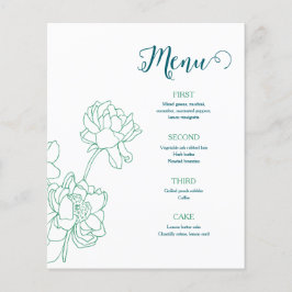 Lámina Boda de flores de peones de mano verde