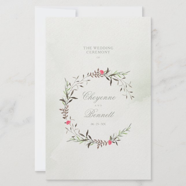 Lámina Boda de Flores Silvestres de Moda de moda barata d (Anverso)