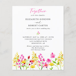 Lámina Boda de flores silvestres de presupuesto Elegante