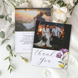 Lámina Boda de flores silvestres de presupuesto Gracias