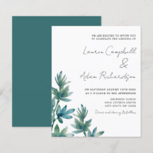 Boda de follaje de acuarela botánica de presupuest