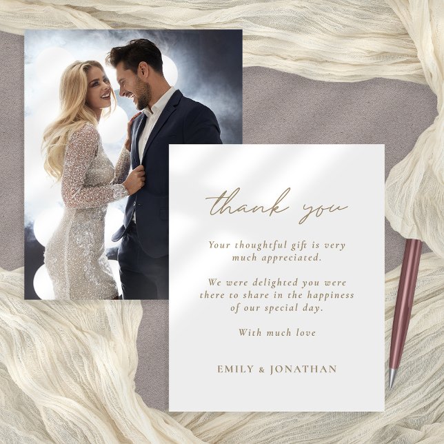 Lámina Boda de foto de Budget Champagne Gold (Front and back view, budget price smaller 4.5 x 5.6")