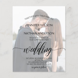 Lámina Boda de fotografía de caligrafía elegante y económ