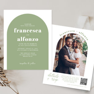 Lámina Boda de fotografía retro del código QR del código