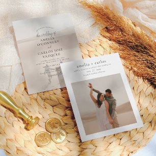 Lámina Boda de fotografía simple de estilo boho moderno d