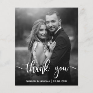 Lámina Boda de fotos blanco negro elegante de presupuesto