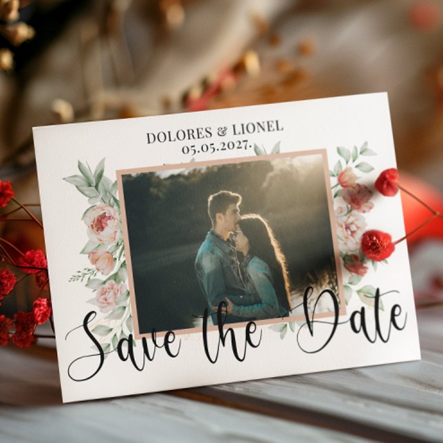 Lámina Boda de fotos con flores de presupuesto Guardar fe (Subido por el creador)