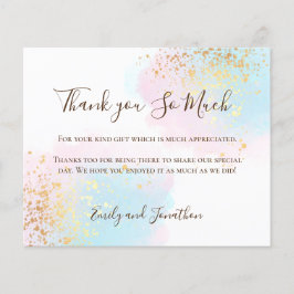 Lámina Boda de fotos de acuarelas de presupuesto Gracias