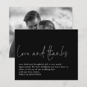 Lámina Boda de fotos de Budget Love Thank You Black