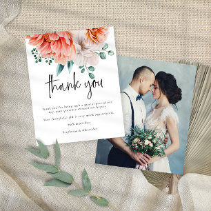 Lámina Boda de fotos de Budget Peach Peonies Gracias