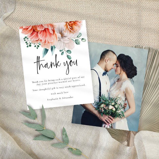 Lámina Boda de fotos de Budget Peach Peonies Gracias (Subido por el creador)
