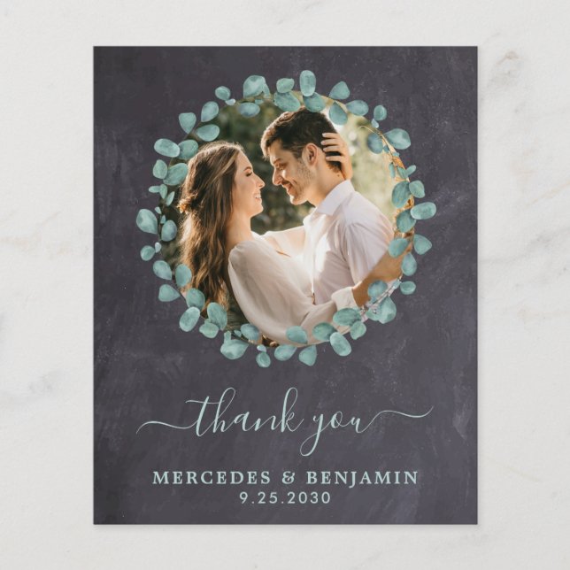Lámina Boda de fotos de la pizarra de eucalipto de presup (Anverso)