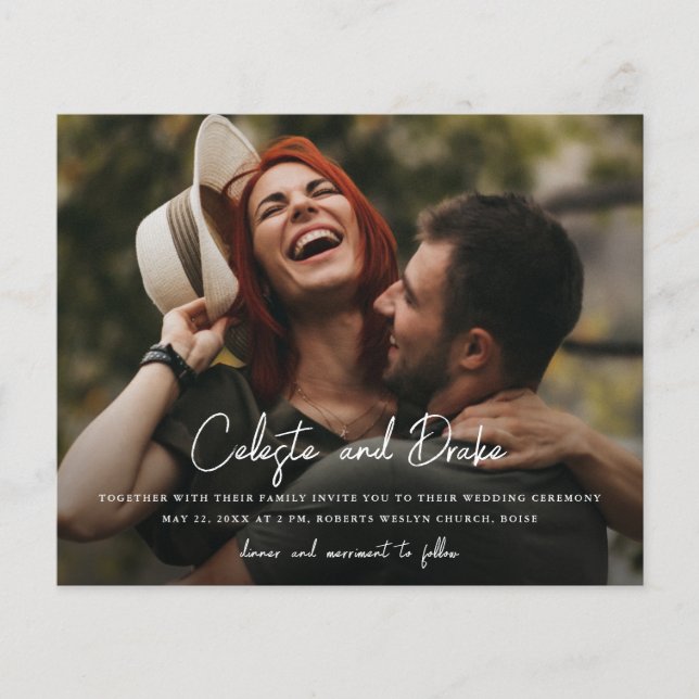 Lámina Boda de fotos de nombres de guiones de presupuesto (Anverso)