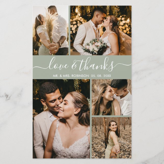 Lámina Boda de fotos de Sage elegante de presupuesto Grac (Anverso)