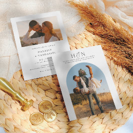 Lámina Boda de fotos del Boho Arch 2 Iniciales Mínimas de