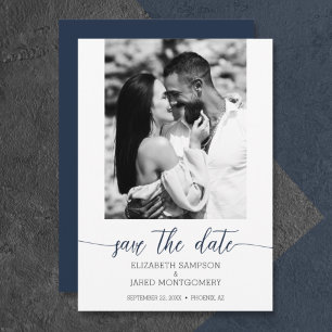 Lámina Boda de fotos Marina Blue Save the Date
